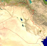 Irak Satellit + Grenzen 1600x1583